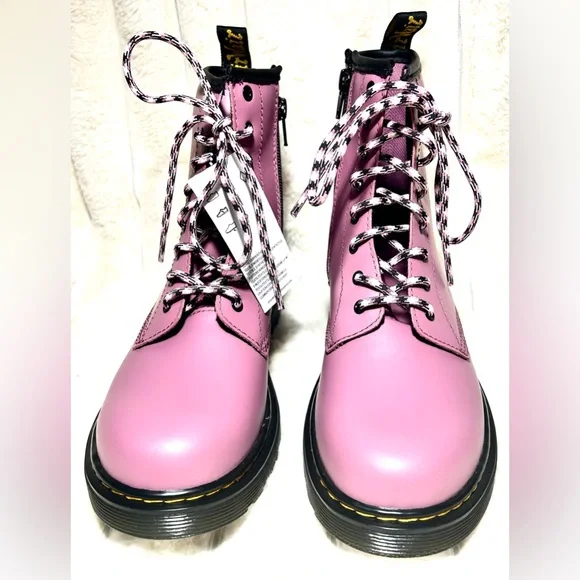 Dr. Martens AirWair Muted Purple Combat ankle boots ladies size 6 men’s size 5 - Picture 6 of 9
